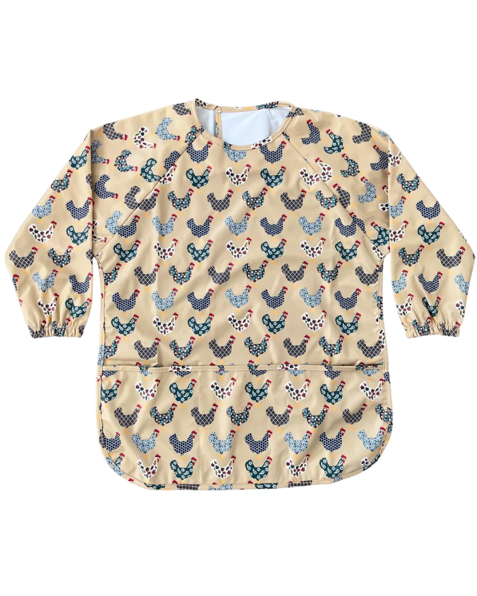 TABLIER d’art et de cuisine imperméable pour enfant (4 à 7 ans) : Poules à la ferme (collection farmhouse) – Image 5