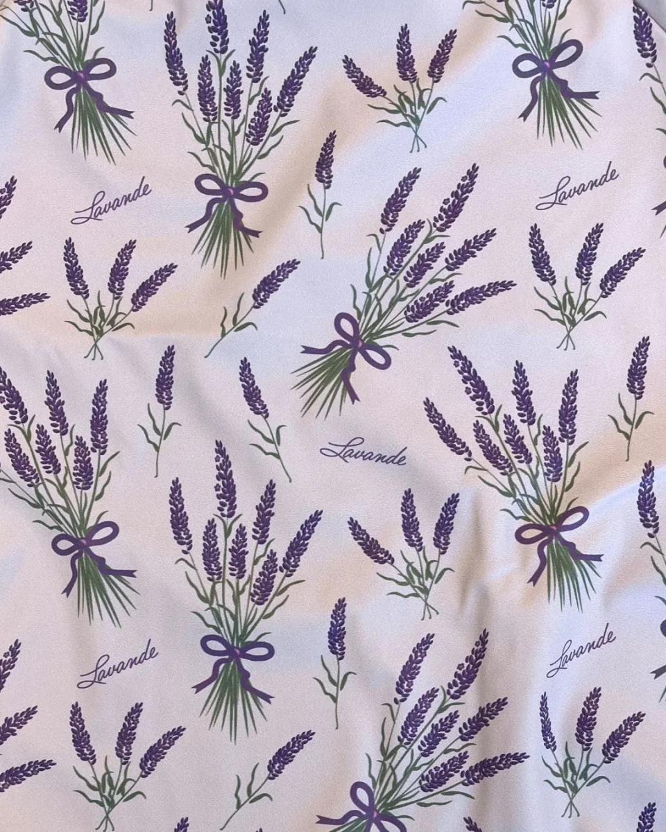 TABLIER d’art et de cuisine imperméable pour enfant (4 à 7 ans) : Fleurs de lavande lilas – Image 2