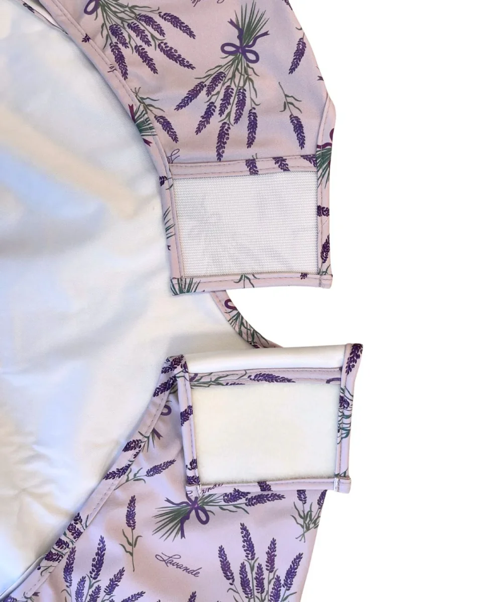 TABLIER d’art et de cuisine imperméable pour enfant (4 à 7 ans) : Fleurs de lavande lilas – Image 4