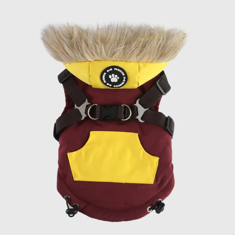 Manteau avec capuche pour chien avec harnais intégré – Image 8