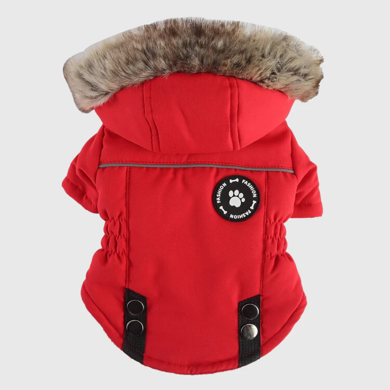 Manteau avec capuche pour chien avec harnais intégré – Image 7