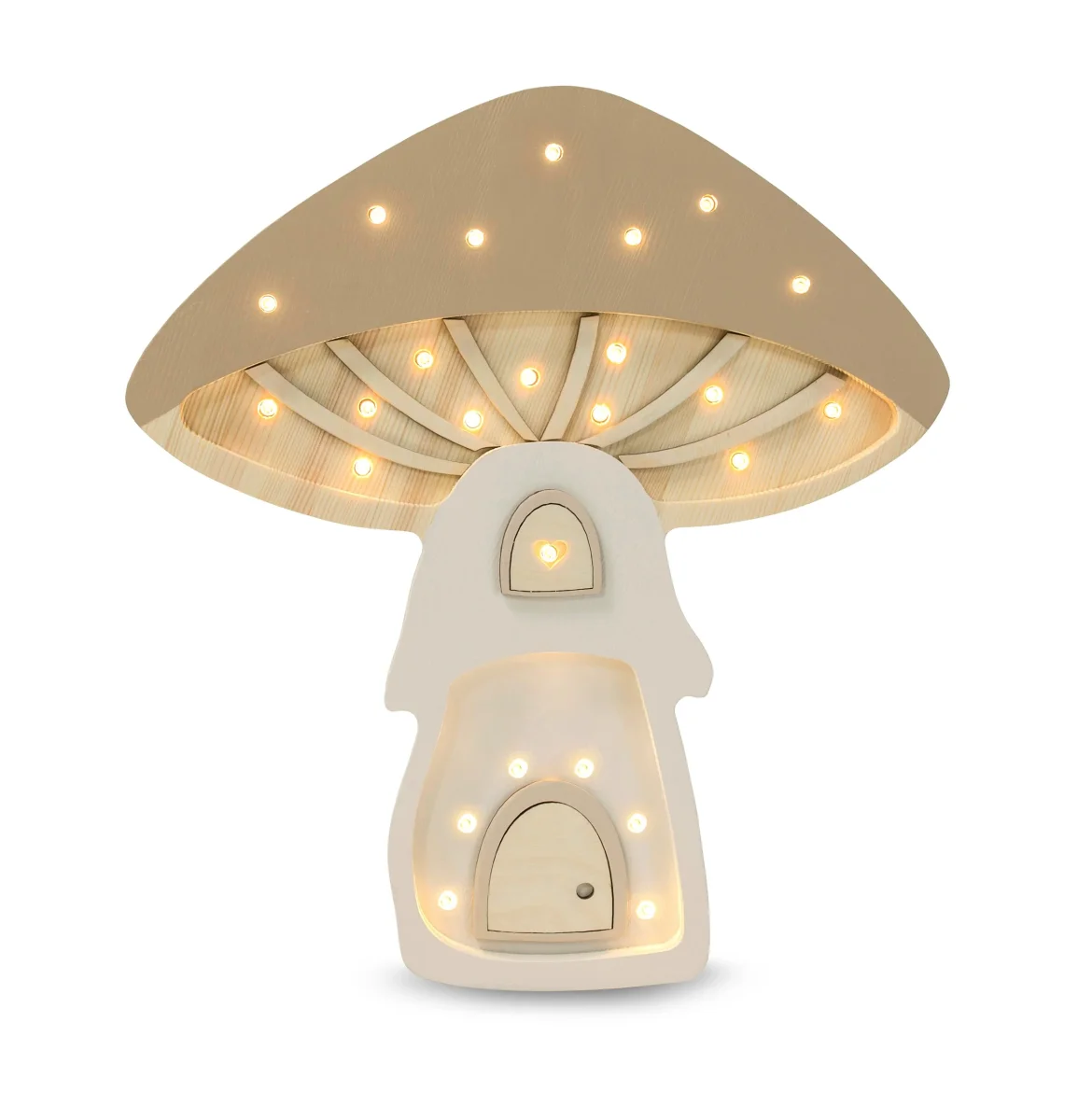 Lampe veilleuse en bois – Champignon – Image 4