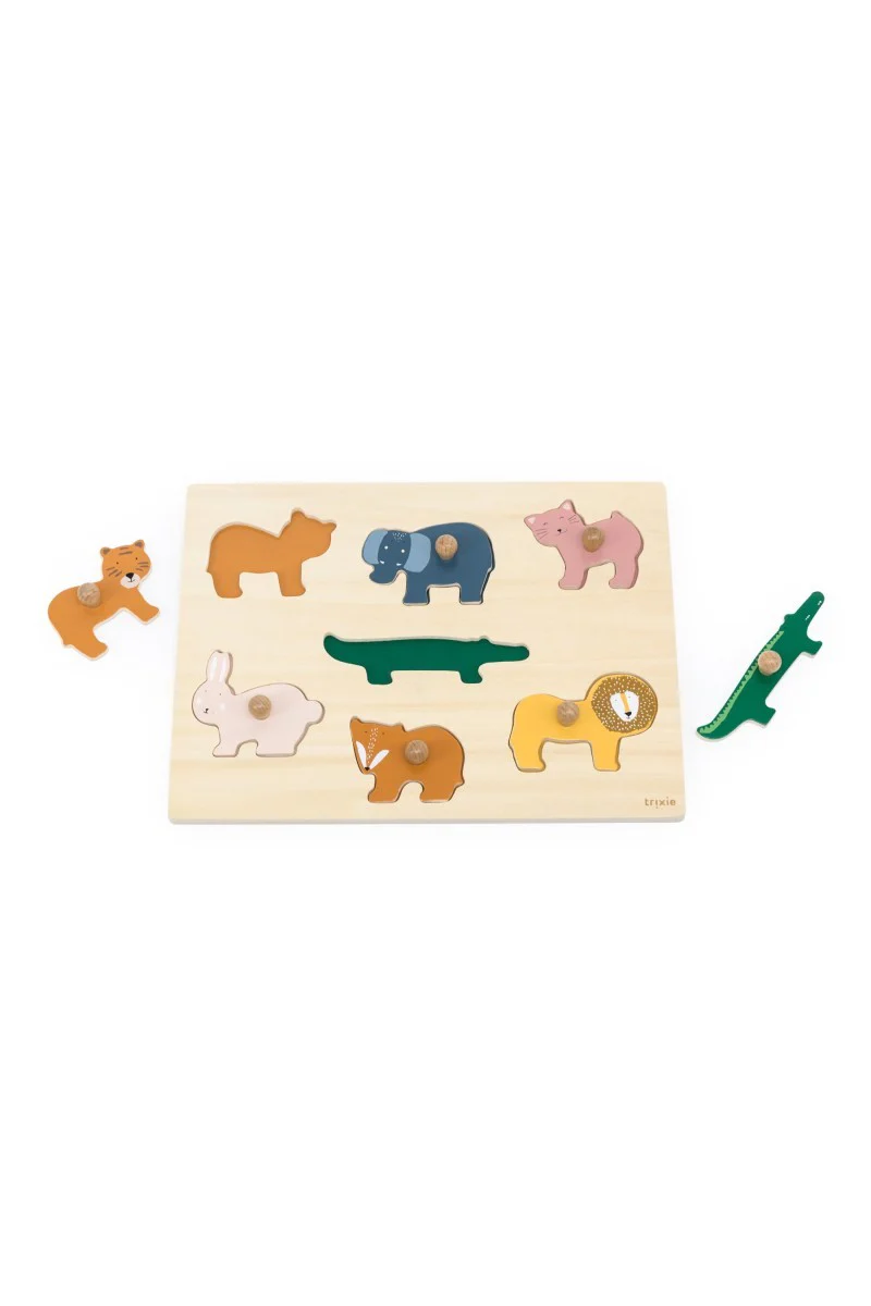 Puzzle d'Encastrement Mes Premiers Amis en Bois FSC® – Logique & Motricité